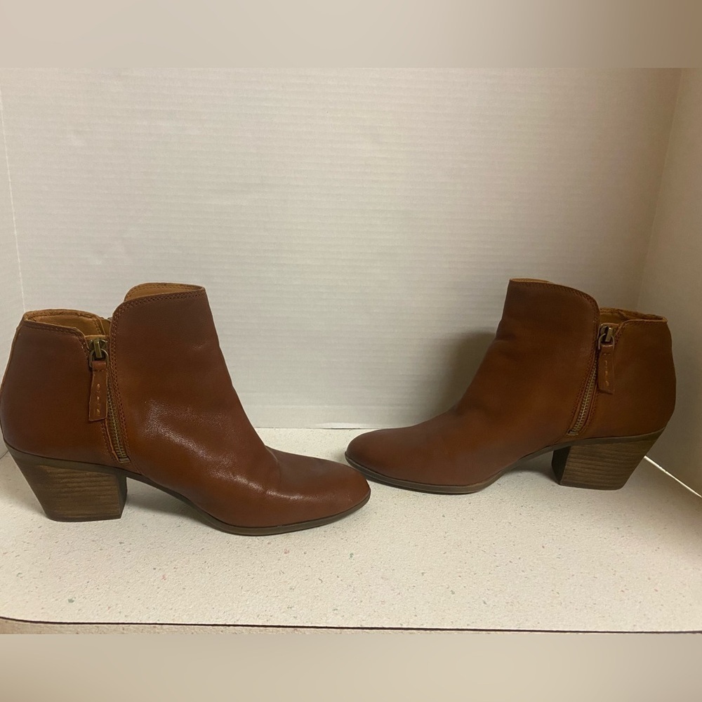 Frye Judith Double Zip Leather Ankle Boot Size 10